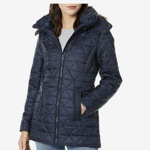 Marc New York Navy Quilted Puffer Coat